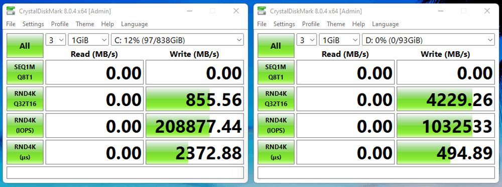 Samsung 980 PRO - wydajność Windows 10 vs Windows 11