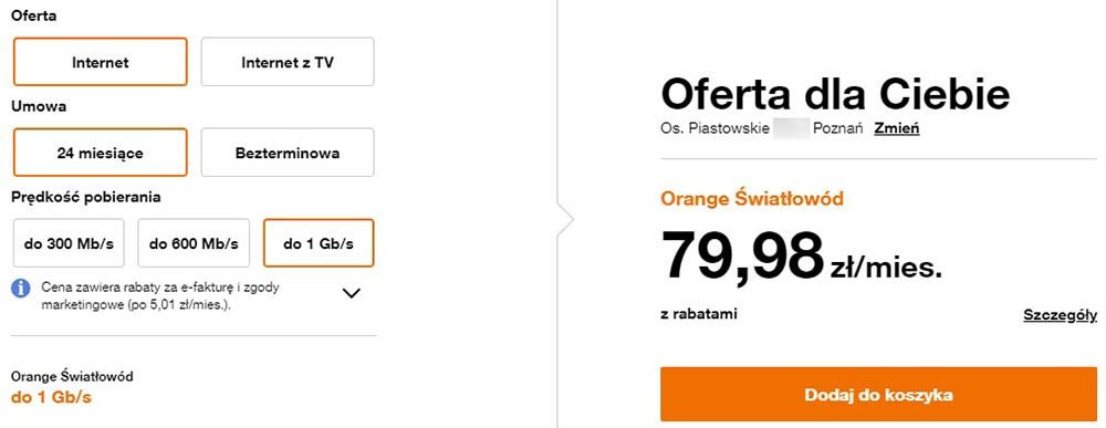 Internet Orange - miasto