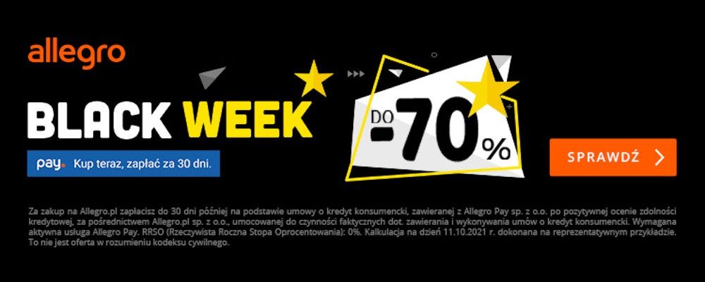 Allegro Black Week banner