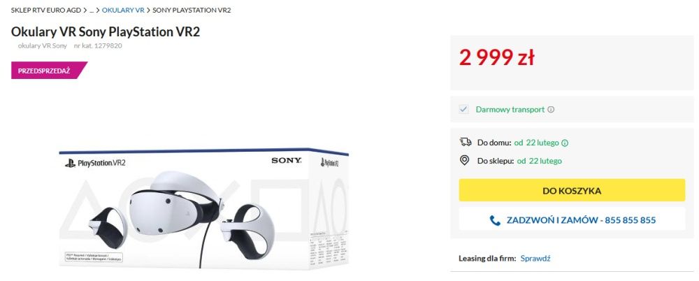 PlayStation VR2 cena