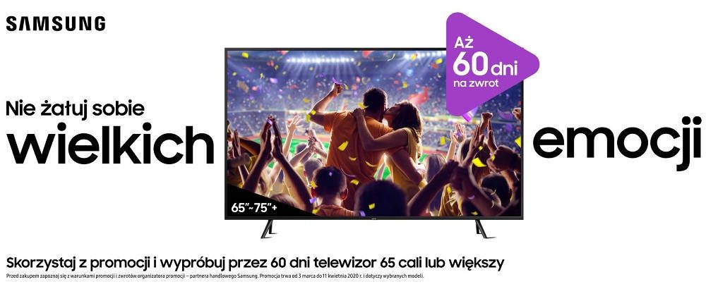 Samsung akcja duże TV