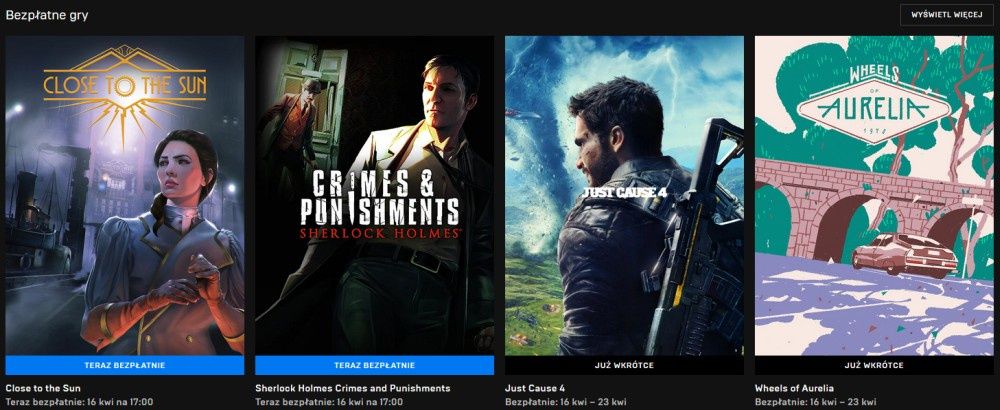 Epic Games Store darmowe gry