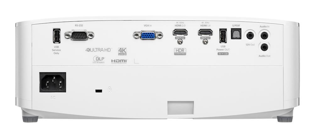 Optoma UHD42 tylny panel