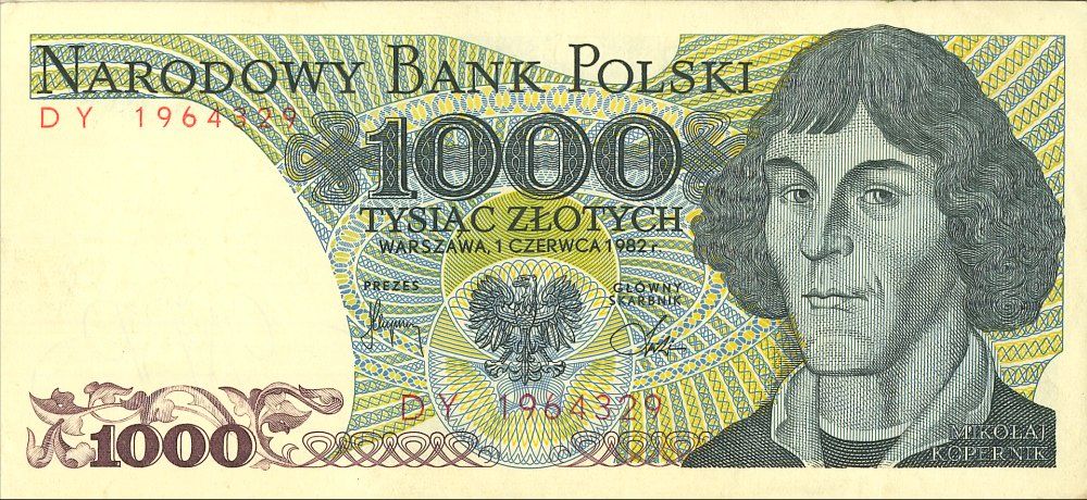 Banknot Mikołaj Kopernik