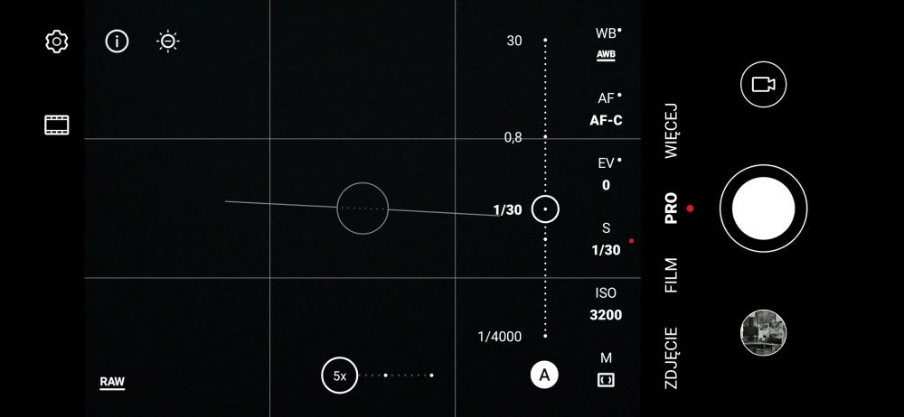 Huawei P30 Pro tryb PRO