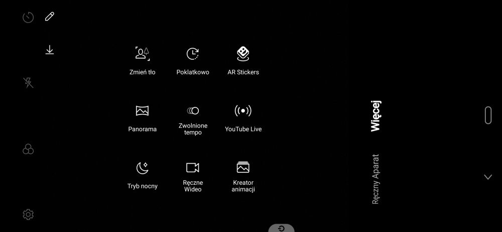 LG G8X ThinQ - aparat, dodatkowe tryby