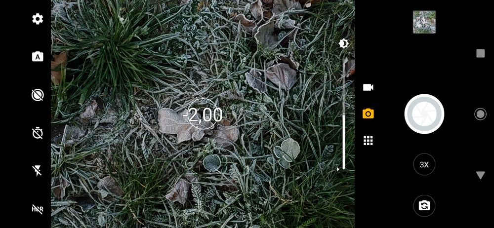 Motorola One Zoom interfejs aparat korekta ekspozycji