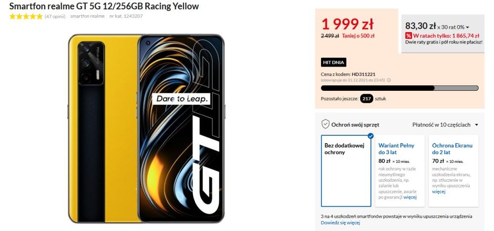 realme GT w promocji