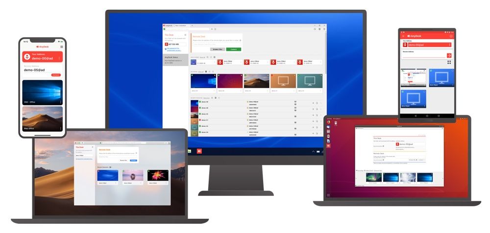 AnyDesk wiele urządzeń
