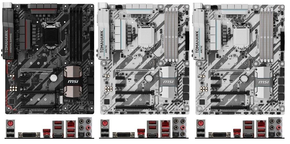 MSI Z270 Tomahawk, Z270 Tomahawk Arctic i H270 Tomahawk Arctic