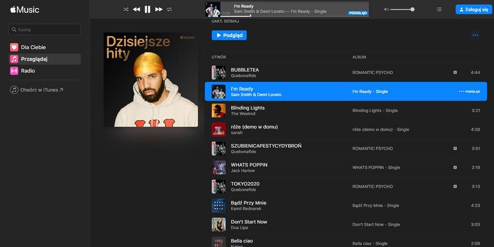 Apple Music screen