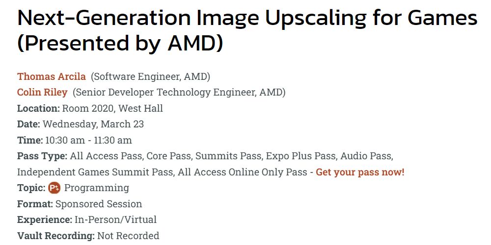 AMD GDC 2022