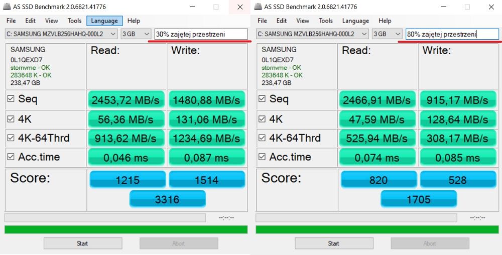 Lenovo Legion Y530 - AS SSD