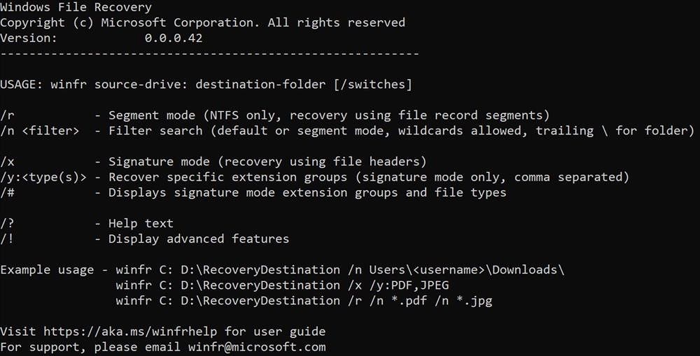 Winfr screen