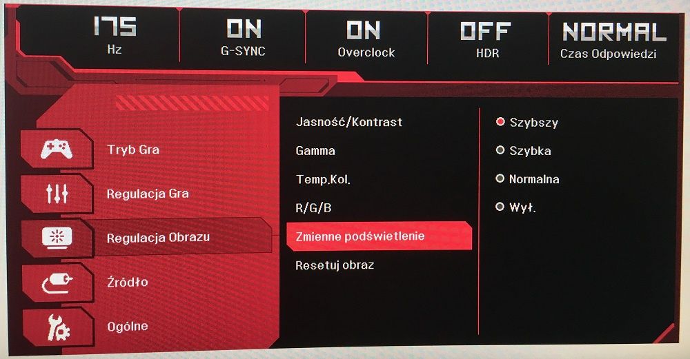 LG 38GL950G - Ustawienia OSD