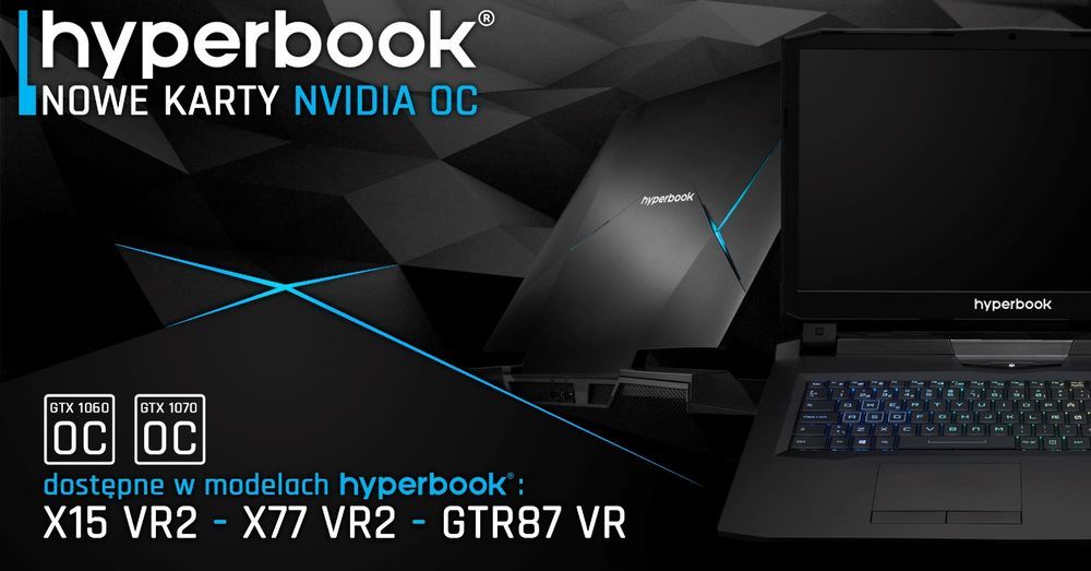 Hyperbook - laptopy z kartami Nvidia OC