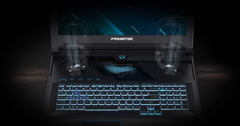 Acer PREDATOR Helios 700 - widok głośników z góry