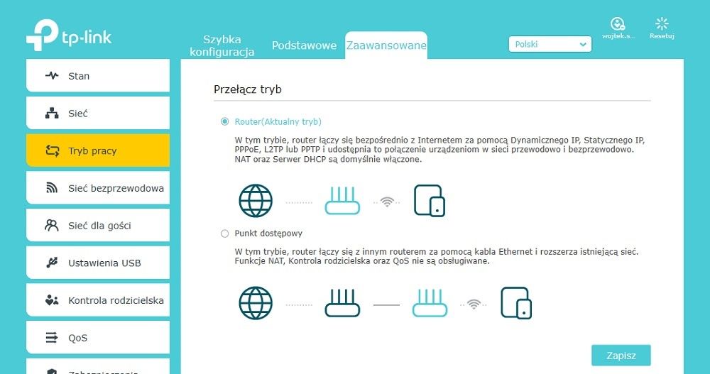 TP-Link Konfiguracja Zaawansowana
