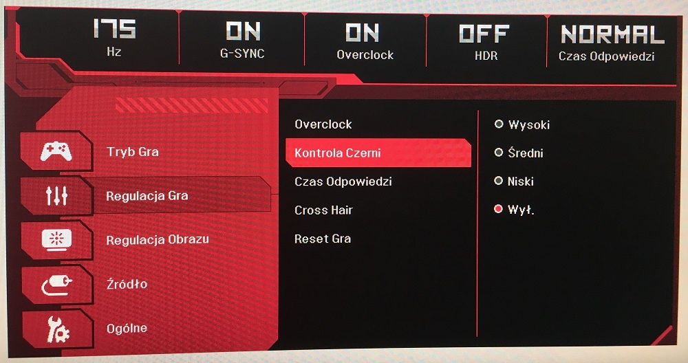 LG 38GL950G - Ustawienia OSD