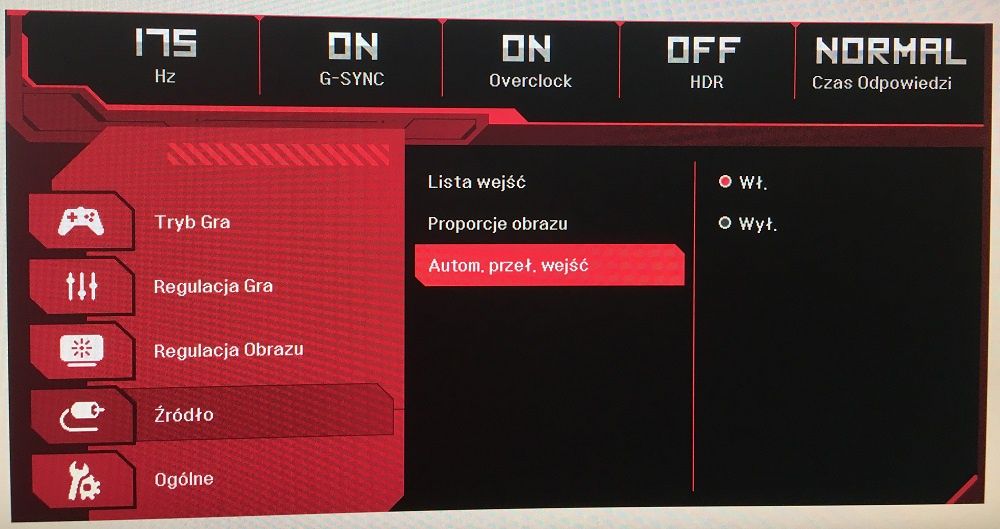 LG 38GL950G - Ustawienia OSD