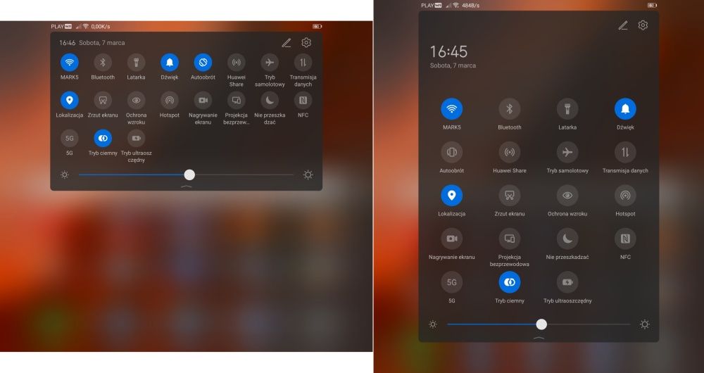 Huawei Mate Xs menu podręczne