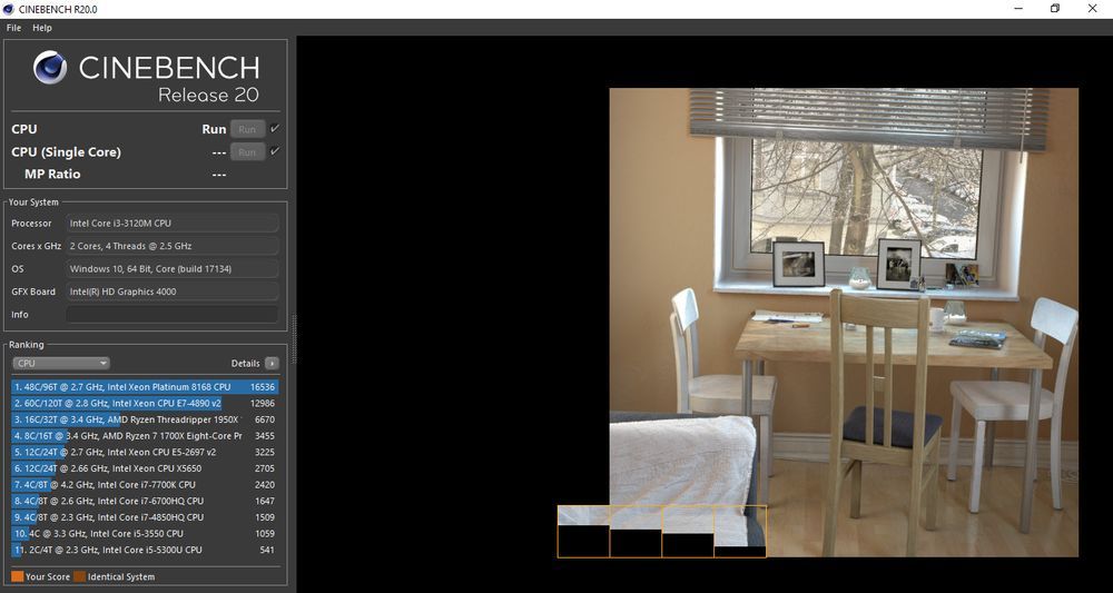 Cinebench R20 - test