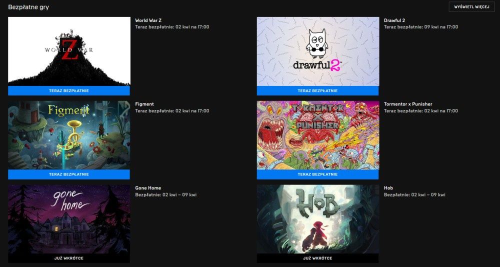 Epic Games Store promocja