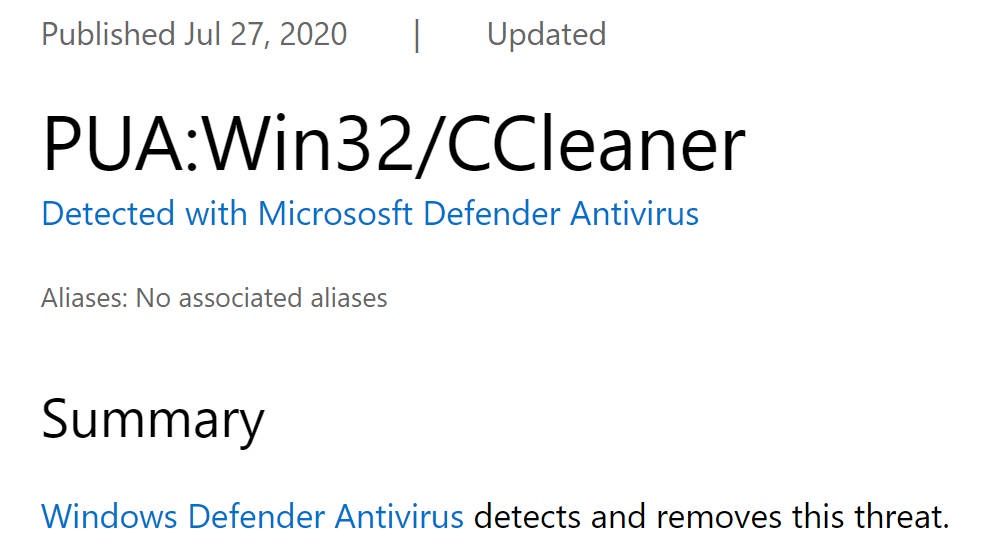 CCleaner PUA