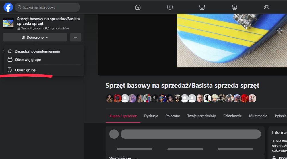 Jak opuścić grupę Messenger