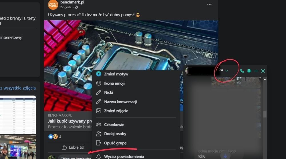 Jak wyjść z grupy messenger na PC