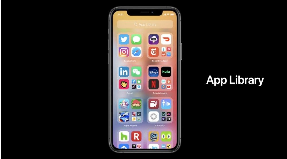 iOS 14 App Library