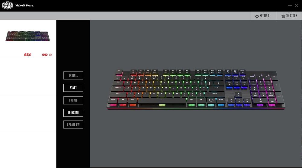 Cooler Master SK650 - LED RGB