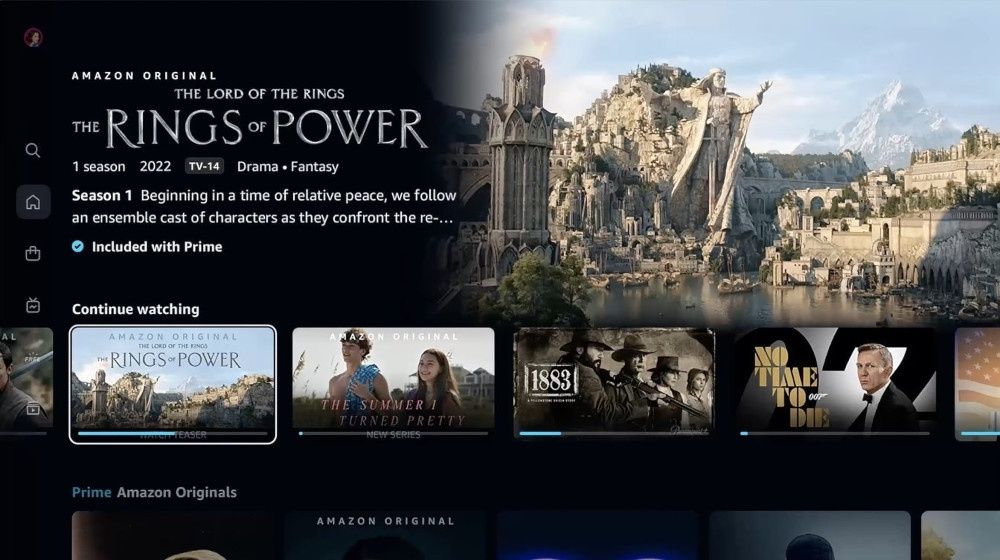 Amazon Prime Video home