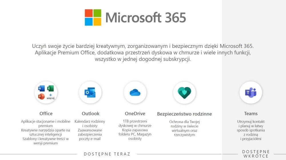 Microsoft 365 aplikacje na telefon