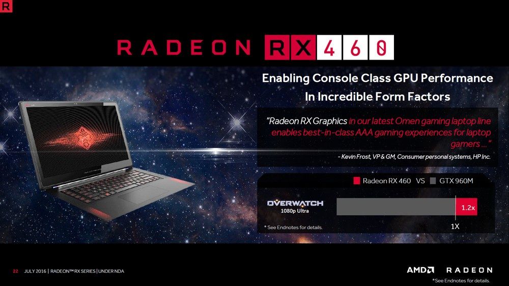 AMD Radeon RX 460 - zapowiedź laptopów
