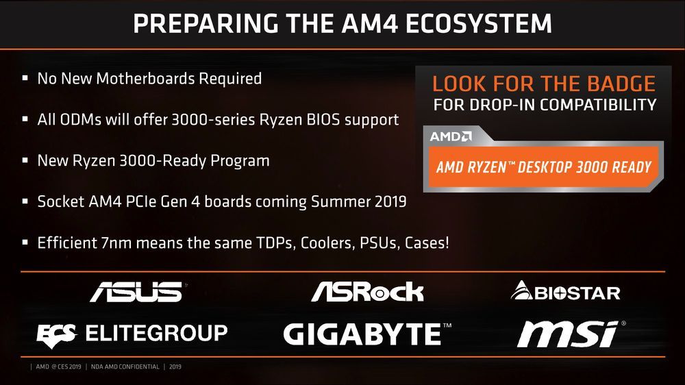 AMD Ryzen 3000 - kompatybilność procesorów