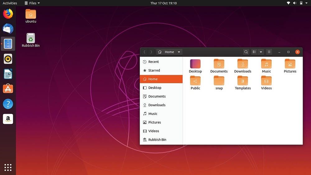 Ubuntu 19.10 screen