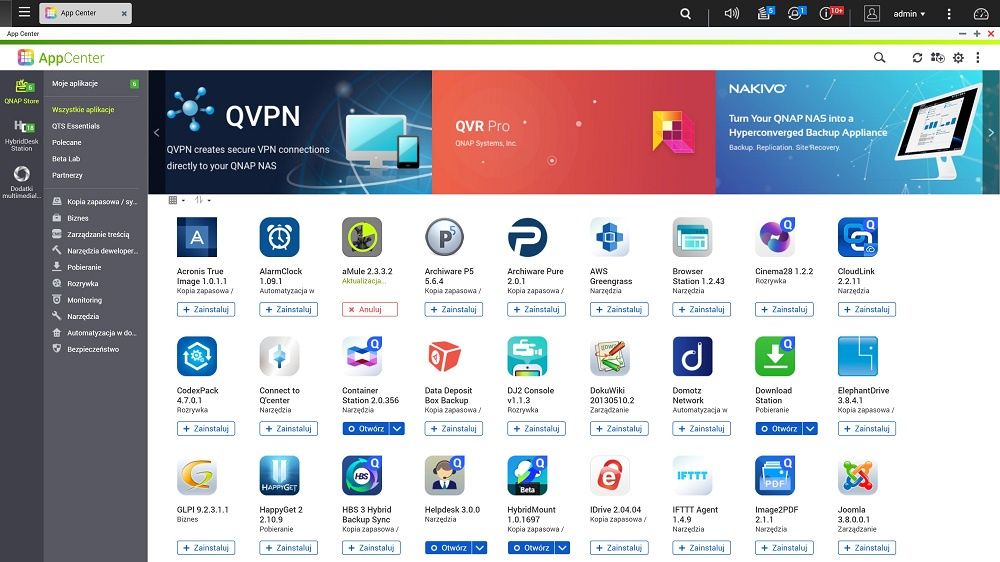 QNAP QTS - App Center
