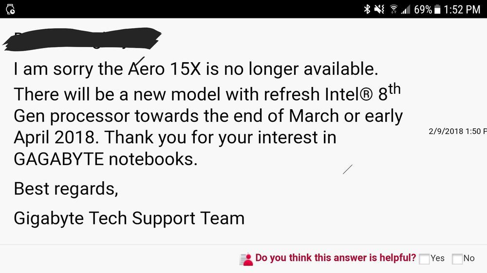 Gigabyte Aero 15X