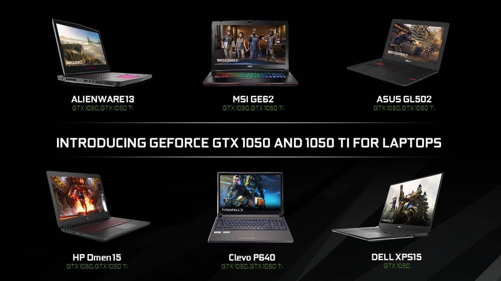 Laptopy z kartami Nvidia GeForce GTX 1050 i GTX 1050 Ti