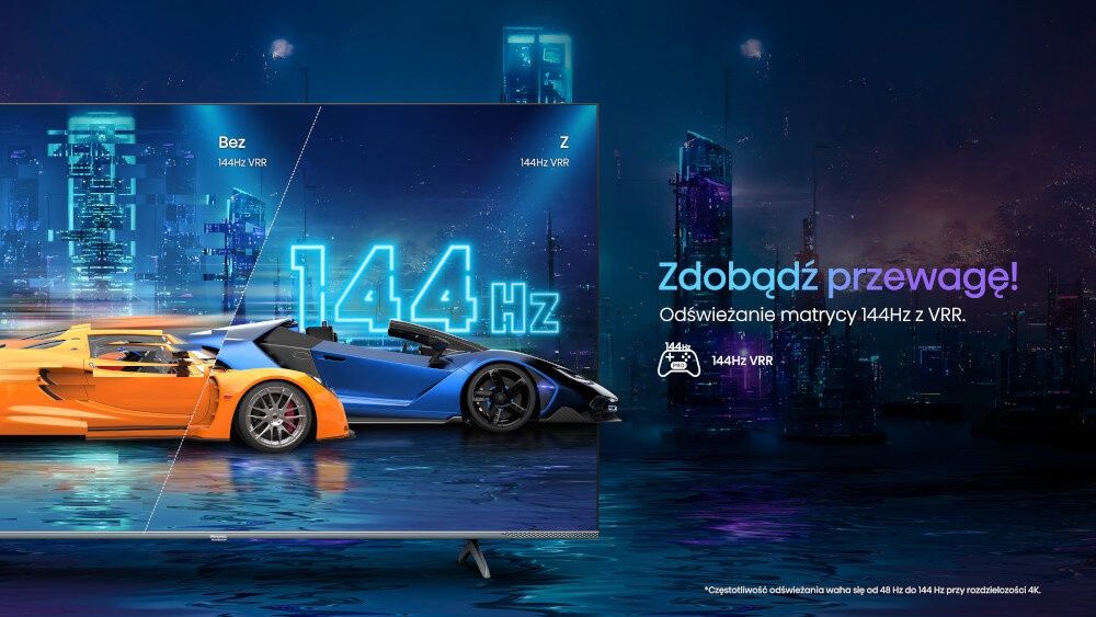 Hisense E7KQ PRO odświeżanie