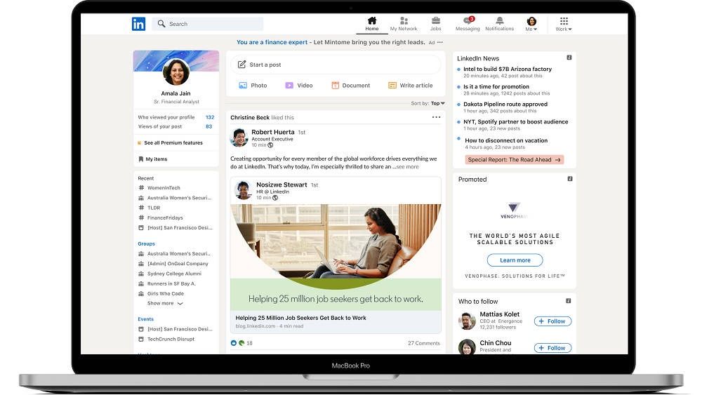 LinkedIn UI