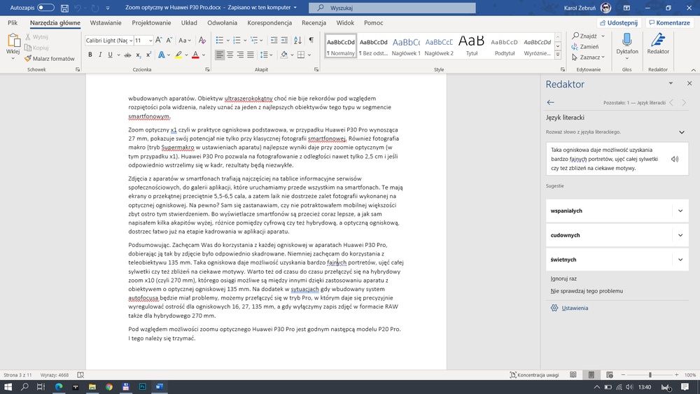 Microsoft Word Redaktor