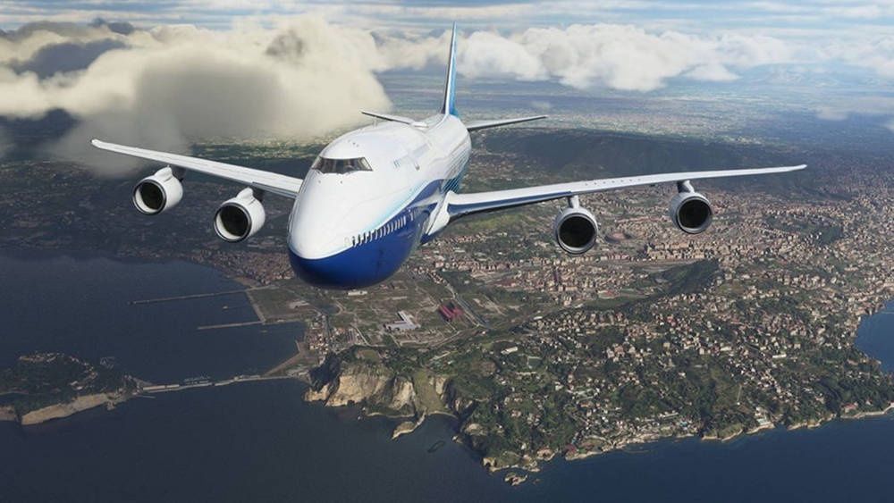 Microsoft Flight Simulator screen