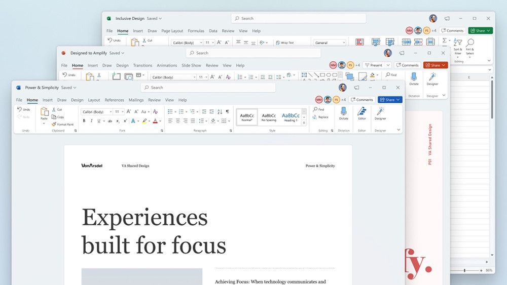 Office 2021 screen