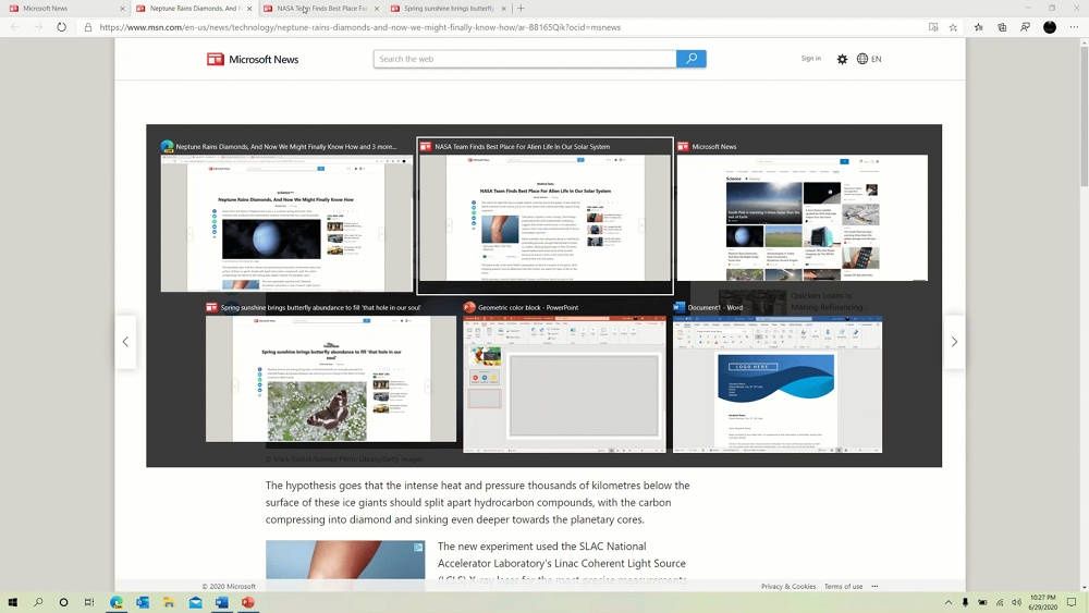 Windows 10 20H2 Alt Tab