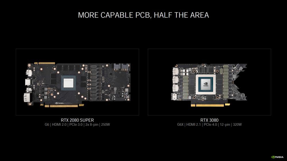 GeForce RTX 3080 Founders Edition - płytka drukowana