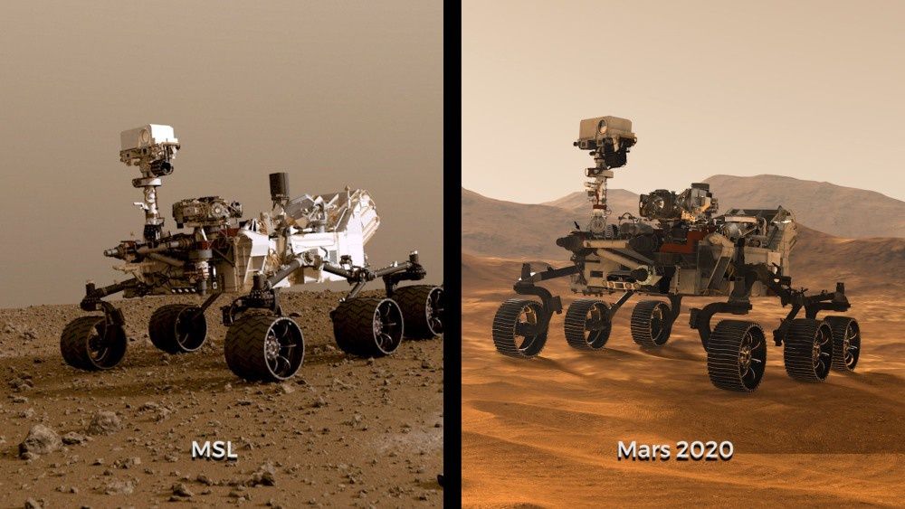 MSL Mars 2020 porównanie