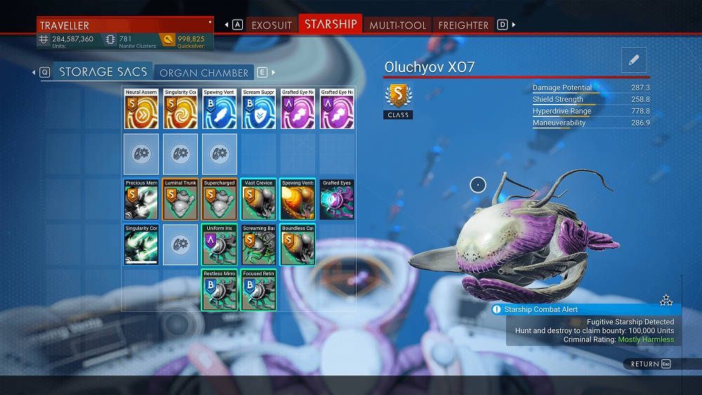 No Man’s Sky: Living Ship starship