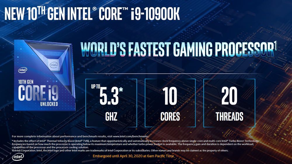 Intel Core i9-10900K - najwydajniejszy procesor do gier